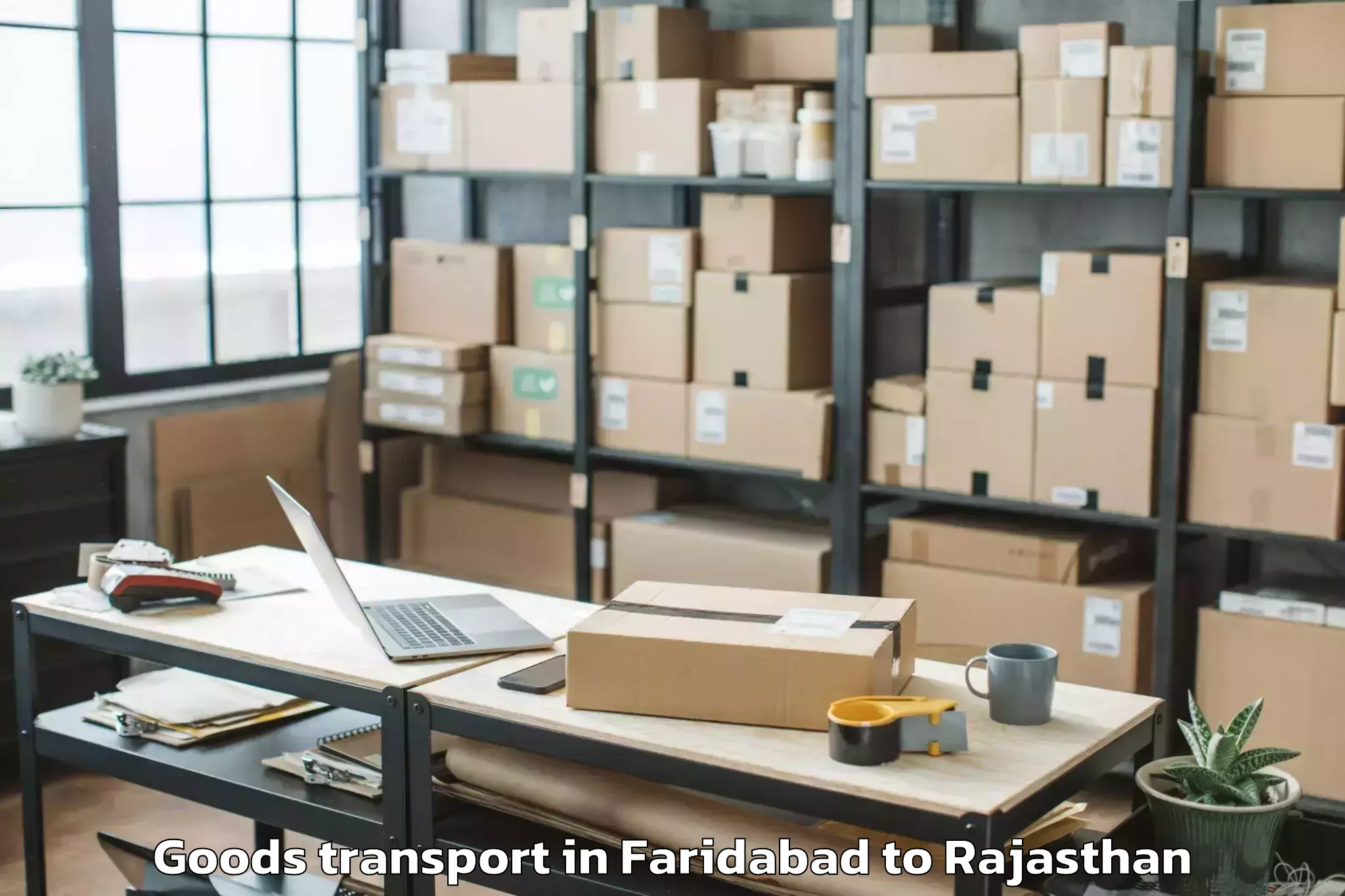 Quality Faridabad to Jodhpur National University Jo Goods Transport